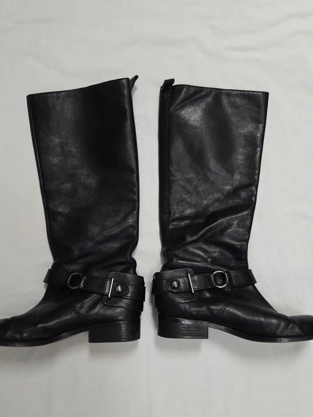 Coach Natale Black Leather Riding Boots 7.5 - Picture 4 of 12